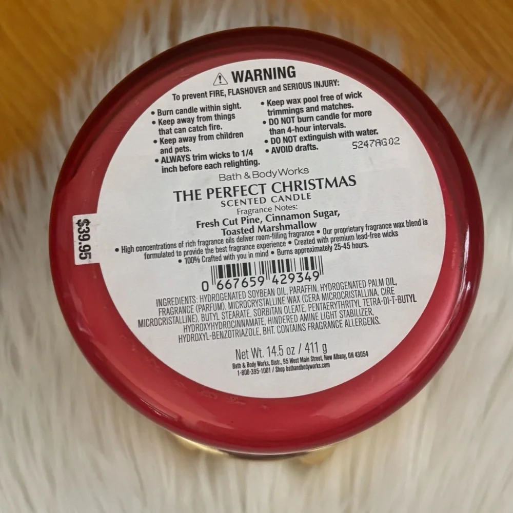 Bath & Body Works The Perfect Christmas 3 Wick Candle 2025 Edition